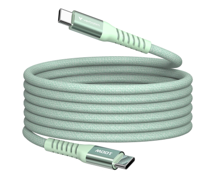 Kabel VERBATIM Sync & Charge USB C to USB C 100W Magnetic 120 cm - Green